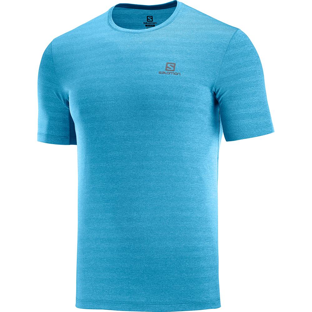 T-Shirts Salomon Homme Bleu - Salomon XA M - France (3960-SBZWD)